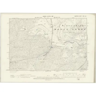 1895 Map of Hampshire & Isle of Wight LXXII.SE, 1898 Print