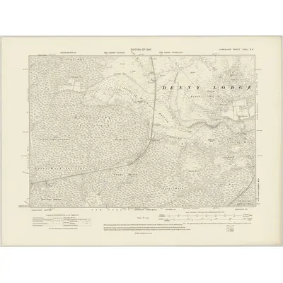 1907 Map of Hampshire & Isle of Wight LXXII.SE, 1910 Print