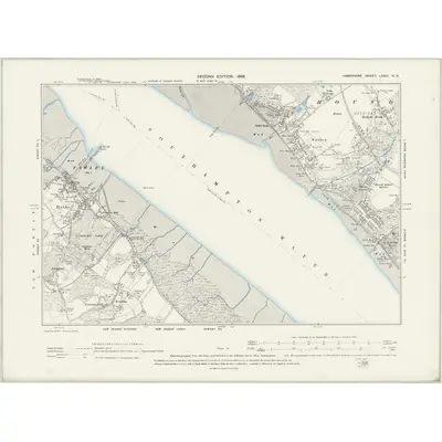 1895 Map of Hampshire & Isle of Wight LXXIII.NE, 1898 Print