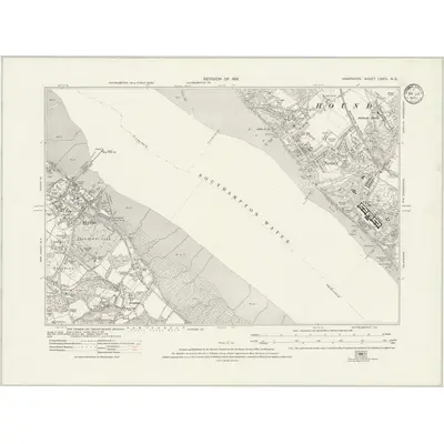 1931 Map of Hampshire & Isle of Wight LXXIII.NE, 1933 Print