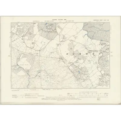 1895 Map of Hampshire & Isle of Wight LXXIII.NW, 1898 Print