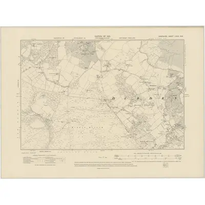 1907 Map of Hampshire & Isle of Wight LXXIII.NW, 1910 Print