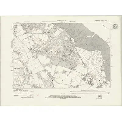 1931 Map of Hampshire & Isle of Wight LXXIII.SE, 1933 Print
