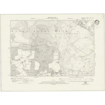 1931 Map of Hampshire & Isle of Wight LXXIII.SW, 1933 Print