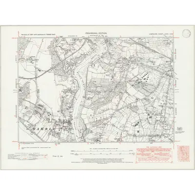 1938 Map of Hampshire & Isle of Wight LXXIV.NW, 1947 Print