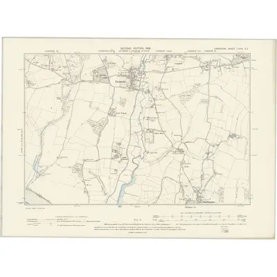1895 Map of Hampshire & Isle of Wight LXXIV.SE, 1898 Print