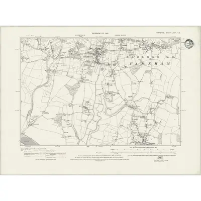 1931 Map of Hampshire & Isle of Wight LXXIV.SE, 1933 Print