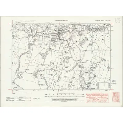 1938 Map of Hampshire & Isle of Wight LXXIV.SE, 1946 Print