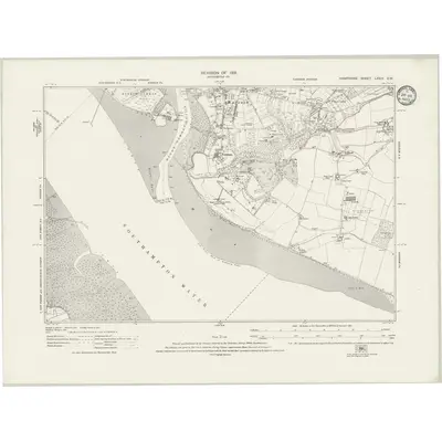 1931 Map of Hampshire & Isle of Wight LXXIV.SW, 1933 Print