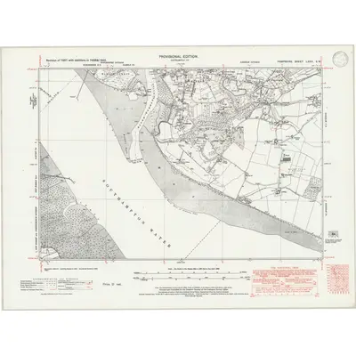 1938 Map of Hampshire & Isle of Wight LXXIV.SW, 1947 Print