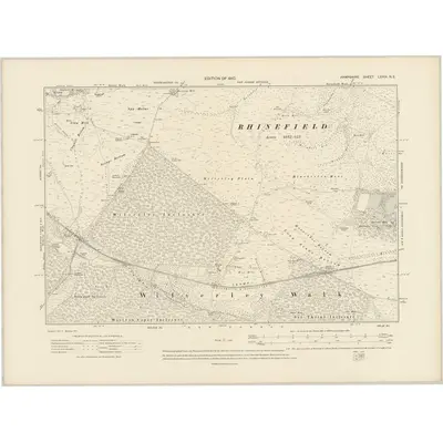 1907 Map of Hampshire & Isle of Wight LXXIX.NE, 1910 Print