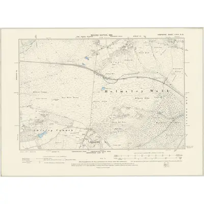1896 Map of Hampshire & Isle of Wight LXXIX.NW, 1898 Print