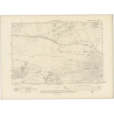 1907 Map of Hampshire & Isle of Wight LXXIX.NW, 1910 Print