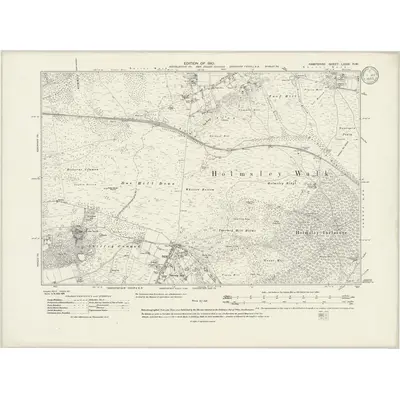 1907 Map of Hampshire & Isle of Wight LXXIX.NW, 1933 Print