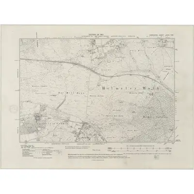 1907 Map of Hampshire & Isle of Wight LXXIX.NW, 1942 Print