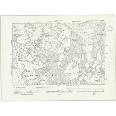 1907 Map of Hampshire & Isle of Wight LXXIX.SW, 1946 Print