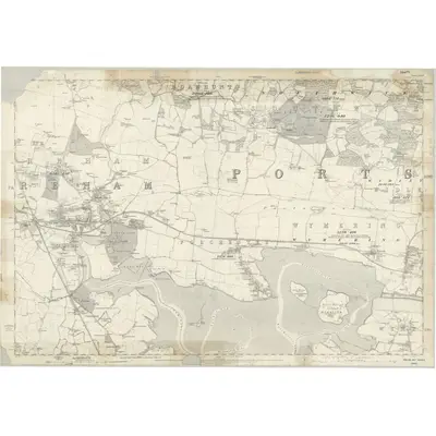 1856 Map of Hampshire & Isle of Wight LXXV, 1870 Print