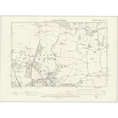 1873 Map of Hampshire & Isle of Wight LXXV.NW, 1898 Print