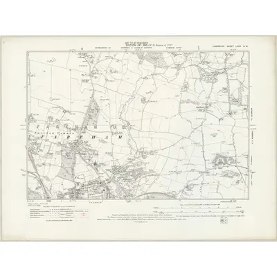 1931 Map of Hampshire & Isle of Wight LXXV.NW, 1941 Print
