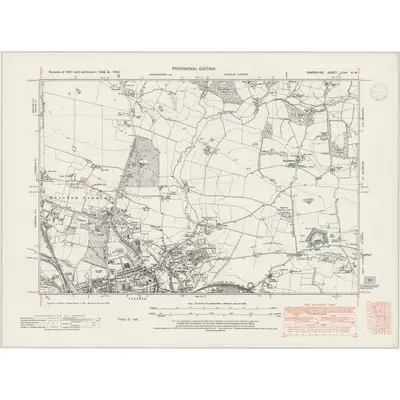 1938 Map of Hampshire & Isle of Wight LXXV.NW, 1947 Print