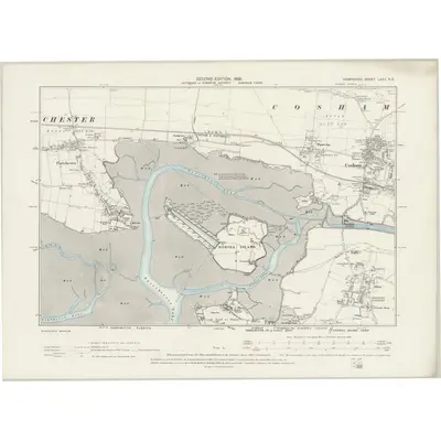 1895 Map of Hampshire & Isle of Wight LXXV.SE, 1898 Print