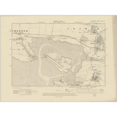 1907 Map of Hampshire & Isle of Wight LXXV.SE, 1911 Print