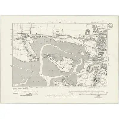 1930 Map of Hampshire & Isle of Wight LXXV.SE, 1933 Print