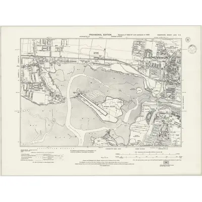 1938 Map of Hampshire & Isle of Wight LXXV.SE, 1944 Print