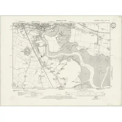 1930 Map of Hampshire & Isle of Wight LXXV.SW, 1933 Print