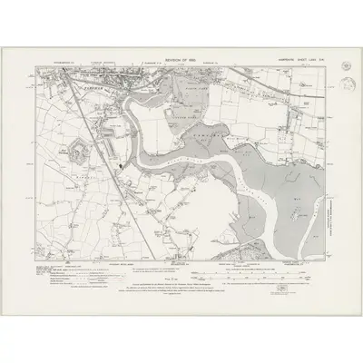 1930 Map of Hampshire & Isle of Wight LXXV.SW, 1945 Print
