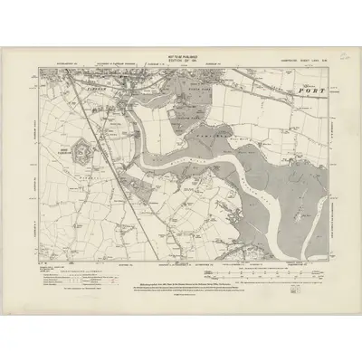 1930 Map of Hampshire & Isle of Wight LXXV.SW, 1948 Print