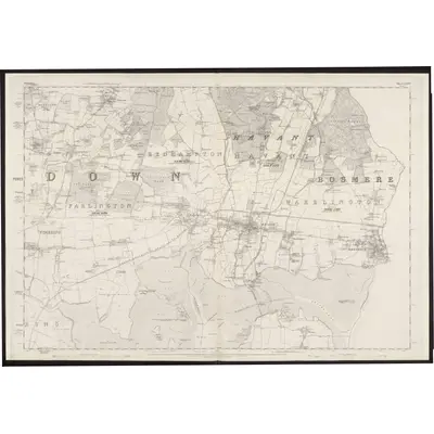 1859 Map of Hampshire & Isle of Wight LXXVI, 1870 Print