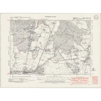1938 Map of Hampshire & Isle of Wight LXXVI.NE, 1946 Print