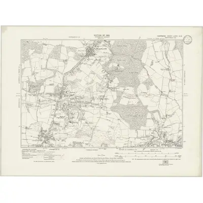 1930 Map of Hampshire & Isle of Wight LXXVI.NW, 1933 Print