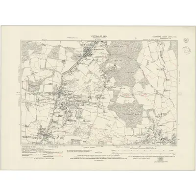 1930 Map of Hampshire & Isle of Wight LXXVI.NW, 1945 Print