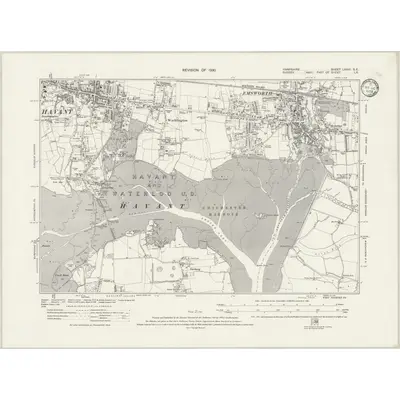 1930 Map of Hampshire & Isle of Wight LXXVI.SE, 1933 Print