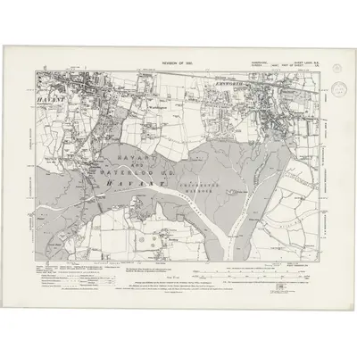 1931 Map of Hampshire & Isle of Wight LXXVI.SE, 1944 Print
