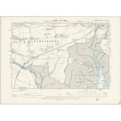 1895 Map of Hampshire & Isle of Wight LXXVI.SW, 1898 Print