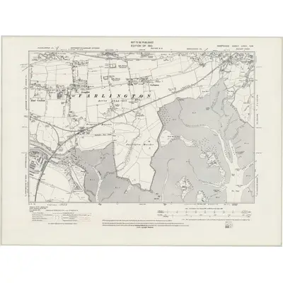 1930 Map of Hampshire & Isle of Wight LXXVI.SW, 1942 Print