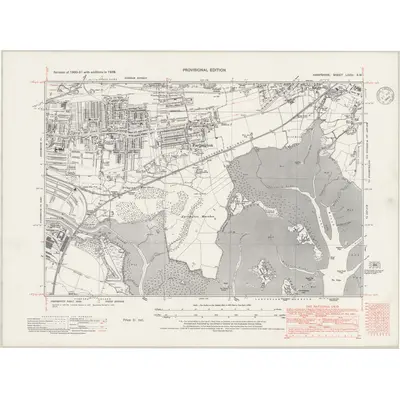 1938 Map of Hampshire & Isle of Wight LXXVI.SW, 1945 Print