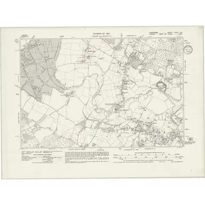 1932 Map of Hampshire & Isle of Wight LXXVII.SE, 1934 Print