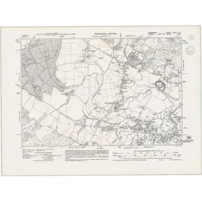 1938 Map of Hampshire & Isle of Wight LXXVII.SE, 1944 Print