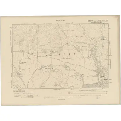 1907 Map of Hampshire & Isle of Wight LXXVIII.SW, 1910 Print