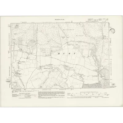 1931 Map of Hampshire & Isle of Wight LXXVIII.SW, 1934 Print