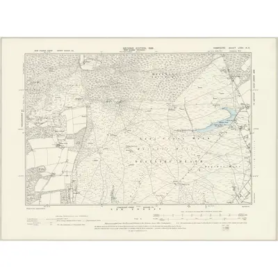1895 Map of Hampshire & Isle of Wight LXXX.NE, 1898 Print