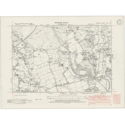 1938 Map of Hampshire & Isle of Wight LXXX.SW, 1945 Print