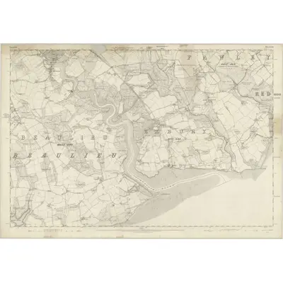 1868 Map of Hampshire & Isle of Wight LXXXI, 1871 Print