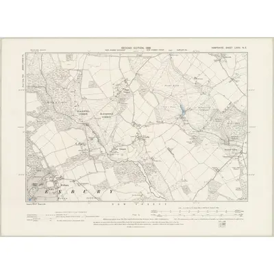 1895 Map of Hampshire & Isle of Wight LXXXI.NE, 1898 Print