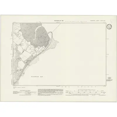 1931 Map of Hampshire & Isle of Wight LXXXII.NW, 1933 Print