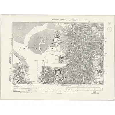 1938 Map of Hampshire & Isle of Wight LXXXIII.NE, 1943 Print